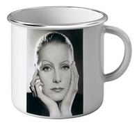 Fabulous Mug en métal émaille Greta Garbo Actrice 10 Blanc G