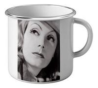 Fabulous Mug en métal émaille Greta Garbo Actrice 2 Blanc G