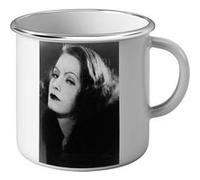 Fabulous Mug en métal émaille Greta Garbo Actrice 9 Blanc G