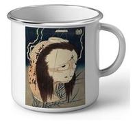Fabulous Mug en métal émaille Hokusai Estampe Lanterne Fantome Blanc G