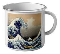 Fabulous Mug Emaillé Métal Hokusai Kanagawa Waves View Mount Fuji