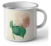 Fabulous Mug en métal émaille Hortensia Planche Illustration Botanique Blanc G