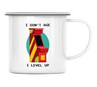 Fabulous Mug en métal émaille I Don't Age I Level Up Arcade Blanc G