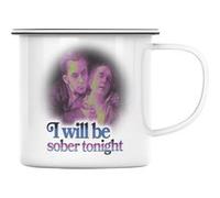 Fabulous Mug en métal émaille I will be Sober Tonight Blanc G