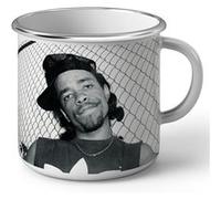 Fabulous Mug en métal émaille Ice T Vintage Photo 90's Blanc G