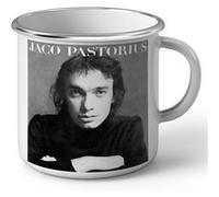 Fabulous Mug en métal émaille Jaco Pastorius Album Cover Basse Blanc G