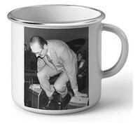 Fabulous Mug en métal émaille Jacques Chirac Swag Metro Blanc