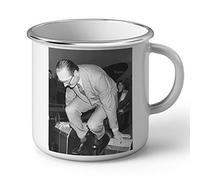 Fabulous Mug en métal émaille Jacques Chirac Swag Metro Blanc