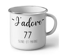 Fabulous Mug en Métal Emaillé J'Adore 77 Seine Et Marne Departement France Region Melun