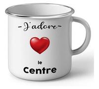 Fabulous Mug en métal émaille J'adore Le Centre Region Orleans Blanc G