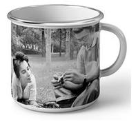 Fabulous Mug en métal émaille James Dean Elizabeth Talyor Acteurs Blanc G