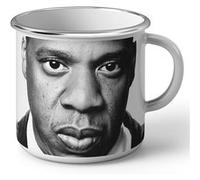 Fabulous Mug en métal émaille Jay Z Rap Businessman Portrait Blanc G