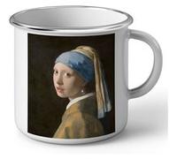 Fabulous Mug en Métal Emaillé Johannes Vermeer La Jeune Fille a la Perle Peinture