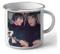 Fabulous Mug en métal émaille John Lennon Paul McCartney Radio Show Blanc G