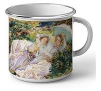 Fabulous Mug en métal émaille John Singer Sargent Simplon Pass The Tease Blanc G