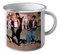 Fabulous Mug en métal émaille John Travolta et Olivia Newton Grease 2 Blanc G