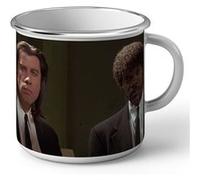 Fabulous Mug en métal émaille John Travolta Samuel L. Jackson Costume Blanc G