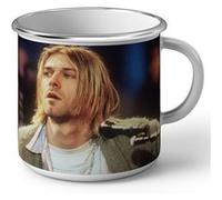 Fabulous Mug en métal émaille Kurt Cobain Nirvana Live Unplugged Blanc G