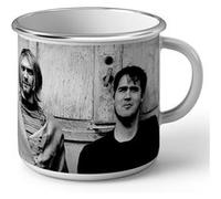Fabulous Mug en métal émaille Kurt Cobain Nirvana Vintage Photo Blanc G