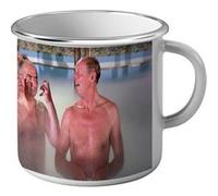 Fabulous Mug en métal émaille La Grande Vadrouille Louis De Funes Bourvil Blanc G
