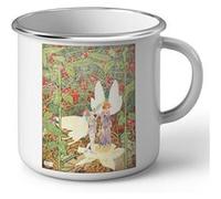 Fabulous Mug en métal émaille La Petite Poucette Les Contes d'Andersen Blanc G