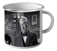 Fabulous Mug en métal émaille Le Gentleman D Epsom Jean Gabin Louis De Funes Blanc G
