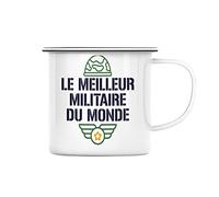 Fabulous Mug en Métal Emaillé Le Meilleur Militaire du Monde Soldat Armée de Terre