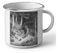 Fabulous Mug en métal émaille Le Petit Poucet Perrault Illustration Gustave Dore Blanc G