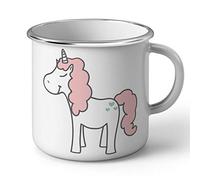 Fabulous Mug en Métal Emaillé Licorne Illustration Fille Enfant Dessin Mignon
