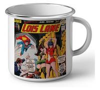 Fabulous Mug en métal émaille Lois Lane Superman's Girlfriend Bande Dessinee Blanc G