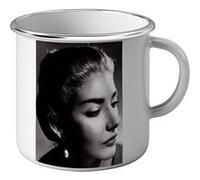 Fabulous Mug en métal émaille Maria Callas Chanteuse Opéra 5 Blanc G