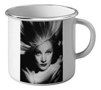 Fabulous Mug en métal émaille Marlène Dietrich Actrice 17 Blanc G