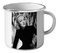 Fabulous Mug en métal émaille Marlène Dietrich Actrice 20 Blanc G