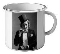 Fabulous Mug en métal émaille Marlène Dietrich Actrice 7 Blanc G