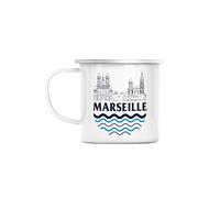 Fabulous Mug en Métal Emaillé Marseille Minimalist France Ville Pastis OM