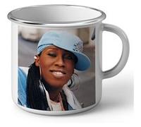 Fabulous Mug en métal émaille Missy Elliott Hip Hop Artist 2000 Blanc G