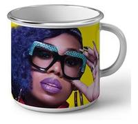 Fabulous Mug en métal émaille Missy Elliott Hip Hop Style Fashion Blanc G