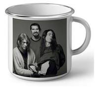 Fabulous Mug en métal émaille Nirvana Kurt Cobain Dave Grohl Photoshoot Blanc G