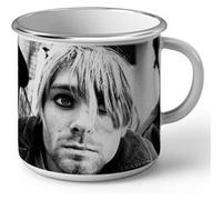Fabulous Mug en métal émaille Nirvana Kurt Cobain Grunge Blanc G