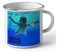 Fabulous Mug en métal émaille Nirvana Kurt Cobain Nevermind Blanc G