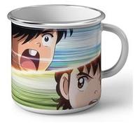 Fabulous Mug en métal émaille Olive et Tom Captain Tsubasa Manga Football Blanc G
