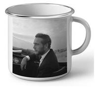 Fabulous Mug en métal émaille Paul Newman Voiture Style Blanc G