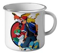 Fabulous Mug en métal émaille Pokemon Pikachu Sacha dresseur Blanc G