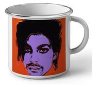 Fabulous Mug en métal émaille Prince Andy Warhol Style Blanc G