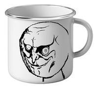 Fabulous Mug en métal émaille Rage Face No Meme Troll Blanc G