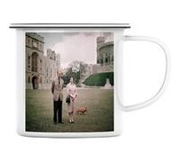 Fabulous Mug en métal émaille Reine Elisabeth II et Prince Philip Chateau Blanc G