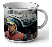Fabulous Mug en métal émaille Retour Vers le Futur Michael J. Fox Marty McCly Blanc G
