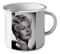 Fabulous Mug en métal émaille Rita Hayworth Actrice 6 Blanc G