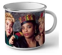 Fabulous Mug en métal émaille Salt n Pepa Vintage Photo 90's Blanc G