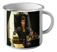 Fabulous Mug en métal émaille Scarface Tony Montana Trone Blanc G